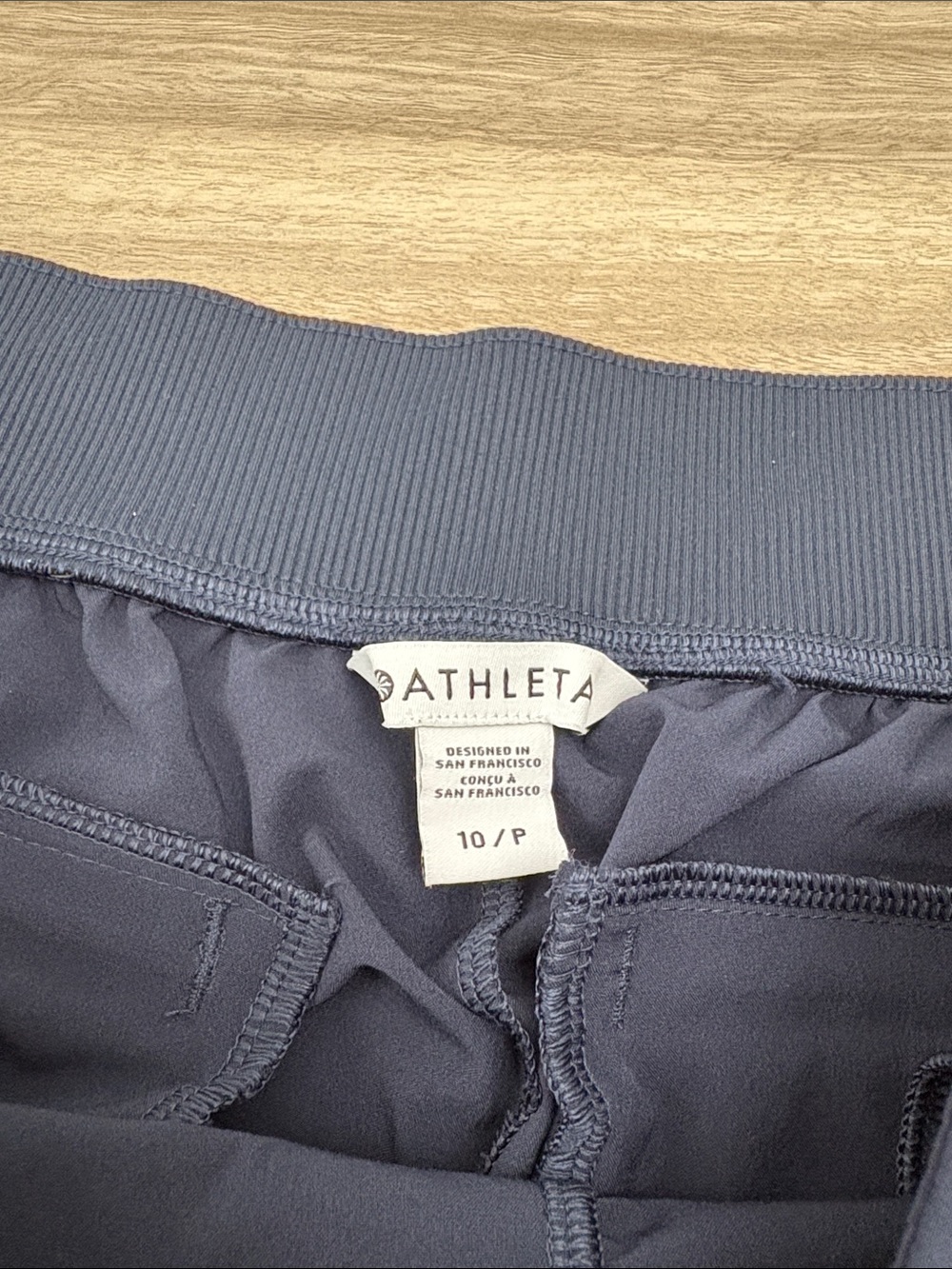 Athleta Mid Rise Brooklyn Pant Women Size 10 Petite Navy Blue - Picture 6 of 10